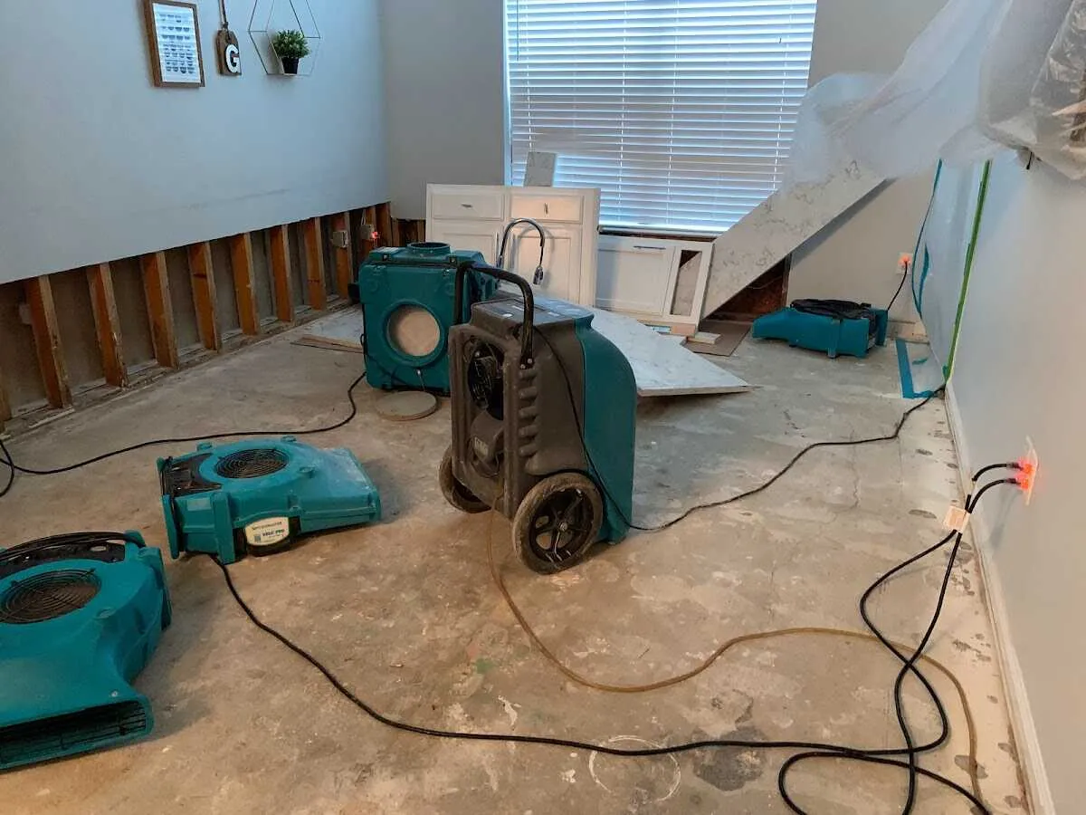 Dehumidifier in flood-cut room for Water Extraction & Removal in Inkster